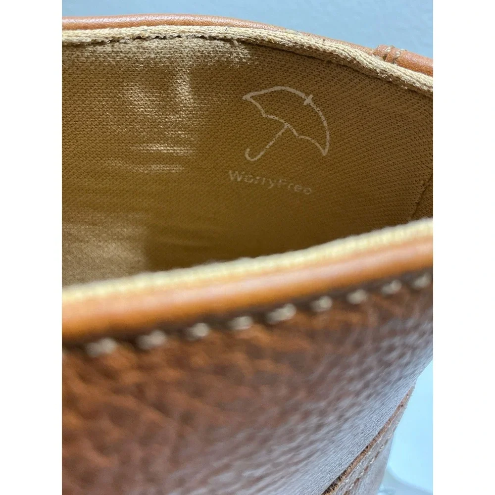 Hush Puppies Detroit Chukka Boots Men Size 10 Cognac Tan Leather Lace Up
